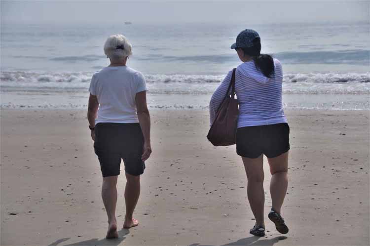 on the beach